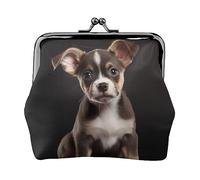 Basset Hound stampato portamonete per le donne borsa portafoglio in pelle PU cambio sacchetto Kiss-Lock Vintage Pouch, Simpatico cagnolino., Taglia unica, Vintage