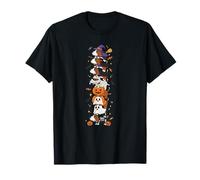 Basset Hound Witch Vampire Ghost Halloween Bambini Uomo Donna Maglietta