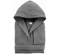 Bassetti Accappatoio Adulti con Cappuccio 100% Puro Cotone, 360 g/m² (Grigio G6, XS)