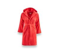 Bassetti Accappatoio Bambini spugna 100% cotone con cappuccio tasche e cintura grammatura 360gr (5/6 Anni, 3-Papavero)