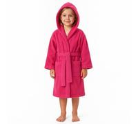 Bassetti Accappatoio Bambini Unisex con Cappuccio in Spugna di Puro Cotone 360 g/m² - Pop Color - Morbido, Assorbente - Taglie 5/6, 7/9, 10/12 Anni (IT, Età, 10 anni, 12 anni, Regular, Ciclamino)