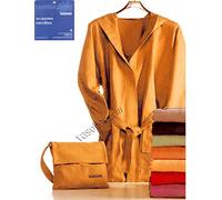 Bassetti Accappatoio con Cappuccio e Tasche + Borsa Microfibra Arancio tg. XL