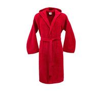 Bassetti Accappatoio con Cappuccio in Cotone Uomo Donna Disponibile in Varie Taglie e Colori (Rosso, Taglia XL, 175-185 cm)