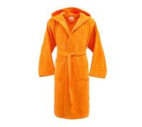 BASSETTI Accappatoio con Cappuccio Serie Vivian in morbida spugna 100% Cotone Altamente Assorbente. ITALY Designed (ARANCIONE - Taglia XL)