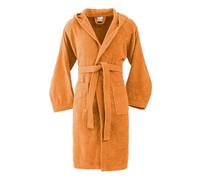BASSETTI Accappatoio con Cappuccio Serie Vivian in morbida spugna 100% Cotone Altamente Assorbente. ITALY Designed (ARANCIONE - Taglia M)