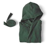 Bassetti Accappatoio da viaggio con cappuccio micro spugna (IT, Testo, XL, Regular, Regular, SALVIA)