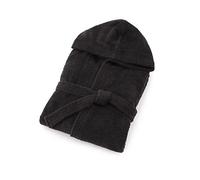 Bassetti Accappatoio Donna Uomo in Spugna | Accappatoio Adulti Uomo Donna con Cappuccio 100% Puro Cotone | Accappatoio Adulti Donna Uomo 360 g/m² (Ardesia G1, XL)