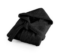 Bassetti, Accappatoio, Spugna 100% Cotone Pettinato, 360gsm, 50 cm x 52 cm, Taglia L, Tinta Unita, ANTRACITE - NERO