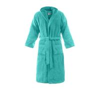 Bassetti Accappatoio Spugna 100% Cotone Tinta Unita Lungo con Cappuccio e Tasche Altamente Assorbente Uomo Donna Unisex (IT, Testo, XL, Regular, Regular, 9-Giada)