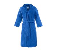 Bassetti Accappatoio Spugna 100% Cotone Tinta Unita Lungo con Cappuccio e Tasche Altamente Assorbente Uomo Donna Unisex (IT, Testo, L, Regular, Regular, 4-Oceano)