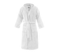 Bassetti Accappatoio Spugna 100% Cotone Tinta Unita Lungo con Cappuccio e Tasche Altamente Assorbente Uomo Donna Unisex (IT, Testo, S, Regular, Regular, 3-Bianco)