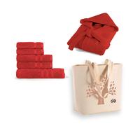 Bassetti Accappatoio Taglia XXL + Set 5 Asciugamani Serie Monique MARANELLO R6