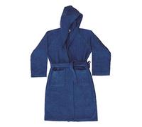Bassetti - accappatoio uomo bassetti con cappuccio spugna di cotone time blu navy - xl