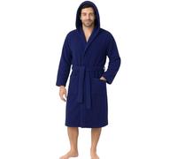 Bassetti Accappatoio Uomo e Donna in Spugna 100% Cotone 360 g/m² con Cappuccio, Tasche e Cintura - Collezione Pop Color Tinta Unita (IT, Testo, S, Regular, Regular, Oltremare)