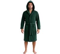 Bassetti Accappatoio Uomo e Donna in Spugna 100% Cotone 360 g/m² con Cappuccio, Tasche e Cintura - Collezione Pop Color Tinta Unita (IT, Testo, S, Regular, Regular, Verde Bosco)
