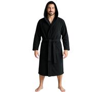 Bassetti Accappatoio Uomo e Donna in Spugna 100% Cotone 360 g/m² con Cappuccio, Tasche e Cintura - Collezione Pop Color Tinta Unita (IT, Testo, XXL, Regular, Regular, Ardesia)
