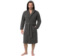 Bassetti Accappatoio Uomo e Donna in Spugna 100% Cotone 360 g/m² con Cappuccio, Tasche e Cintura - Collezione Pop Color Tinta Unita (IT, Testo, S, Regular, Regular, Grigio)