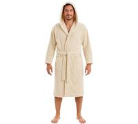 Bassetti Accappatoio Uomo e Donna in Spugna 100% Cotone 360 g/m² con Cappuccio, Tasche e Cintura - Collezione Pop Color Tinta Unita (IT, Testo, L, Regular, Regular, Avorio)