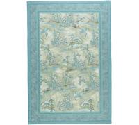 Bassetti ACQUAFORTE Plaid in 100% cotone, colore verde V1, dimensioni: 135 x 190 cm - 9333421