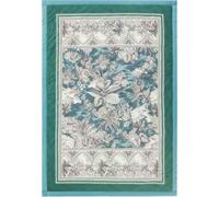 Bassetti BOLI Plaid in 100% cotone, colore verde V1, dimensioni: 240 x 250 cm - 9330137