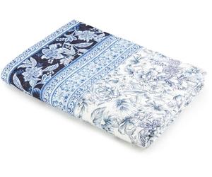 Bassetti CAPODIMONTE Copriletto 100% cotone di colore blu B1, dimensioni: 180 x 255 cm - 9328504