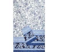 Bassetti CAPODIMONTE Foulard in 100% cotone di colore blu B1, dimensioni: 270 x 270 cm - 9328381