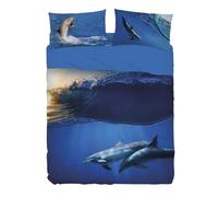 Bassetti Completo lenzuola effetto copriletto letto Una Piazza e Mezza, collezione Imagine, Cotone 100% stampa digitale ad alta definizione, made in Italy (Together)