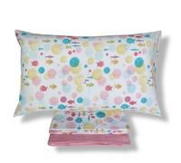 Bassetti Completo Lenzuola Letto singolo 100% Cotone - 1 Lenzuolo Sopra 160x280 cm + 1 Lenzuolo con Angoli 90x200 cm + 2 Federe 50x80 cm (Rosa)