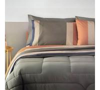 Bassetti Completo Lenzuola Matrimoniale Art. Nostalgia in 100% Cotone Lenzuolo superiore, Lenzuolo con Angoli e 2 Federe per cuscini (Arancione)