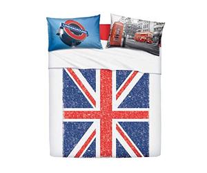Bassetti Completo Lenzuola Matrimoniale Imagine Union Jack