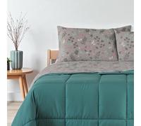 Bassetti Completo Lenzuola Matrimoniale Invernale in Flanella 100% Cotone Art. Wings - Set 4 Pezzi con due Federe Un Lenzuolo Piano e un Lenzuolo con Angoli (Tortora)