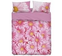 Bassetti Completo Letto Cotone Singolo Una Piazza Imagine Gerbera, Lenzuolo con Balza Copriletto e Sotto con Angoli e Federa