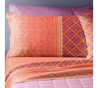 Bassetti Completo Letto Matrimoniale 100% Cotone Morbido Soffice (Dubai Orange)
