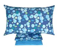 Lenzuola Bassetti BUBBLE B1 pesci e bolle blu con doppie federe