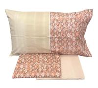 Bassetti Completo Letto Matrimoniale 100% Cotone - Set Lenzuola (1 Lenzuolo Sopra 240x280; 1 Lenzuolo Sotto Con Angoli 175x200; 4 Federe 50x80 cm) VARIANTE: Arco 41