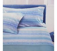 Bassetti Completo Letto Matrimoniale 2 Due PIAZZE Dream 100% Cotone sopra + sotto + 2 FEDERE Made in Italy (Alvin Azzurro)