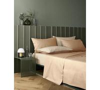 Bassetti Completo Letto Matrimoniale in Cotone, Lenzuola Due Piazze Pop Color Sopra, Sotto con Angoli e 2 Federe, Tinta Unita Double 4P