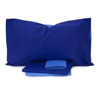 Bassetti Completo Letto Matrimoniale in Cotone, Lenzuola Due Piazze Pop Color Sopra, Sotto con Angoli e 2 Federe, Tinta Unita Double DA