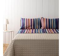 Bassetti, Completo Letto Singolo, Collezione Hide and Seek, 100% Cotone, Mattone a Righe Colorate