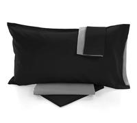 Bassetti Completo letto lenzuola pop color Matrimoniale Singolo e piazza e mezza Tinta Unita Double (FA Fumo, Singolo)