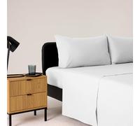 Bassetti Completo Letto Una Piazza E Mezzo, Bianco, 100% Cotone, 180X280 cm, Set Lenzuola, Parure, Lavabile In Lavatrice, Lenzuolo Sopra, Lenzuolo Sotto Con Angoli, Federa