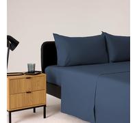 Bassetti COMPLETO LETTO UNA PIAZZA E MEZZO, BLU, 100% COTONE, 180X280
