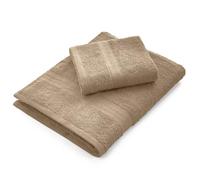 Bassetti Dream - Set Asciugamani Da Bagno Viso e Bidet Coppia Asciugamani da Bagno con Ospite 430 g/mq | 60x110 cm + 40x60 cm | (BEIGE)