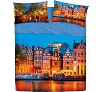 Bassetti Extra Completo Letto copriletto con Balza applicata Matrimoniale stampa digitale alta definizione (LEEX120 OLANDA)