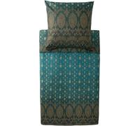 Bassetti Gold Decor 9333259 - Biancheria da letto + 2 federe in 100% raso di cotone, colore verde chiaro V1, dimensioni: 200 x 200 + 2 K 80 x 80 cm