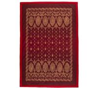 Bassetti Gold Decor Plaid in 100% cotone, colore bordeaux R1, dimensioni: 135 x 190 cm - 9333418