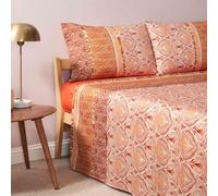 Bassetti Granfoulard Completo Lenzuola Matrimoniali 100% Cotone di Cotone Art. NAIROBI ROSSO R1