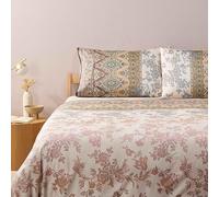 Bassetti Granfoulard Completo Letto Copripiumino Matrimoniale, Copripiumone Due Piazze in Percalle di Cotone, Sacco copri piumino Maxi, Lenzuolo Sotto con angoli, 2 Federe Agrigento 42