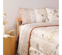 Bassetti Granfoulard Completo Letto Matrimoniale Lenzuola Raso di Puro Cotone Lenzuolo Sopra + Sotto con Angoli Maxi + 2 Federe (Fiore 01)