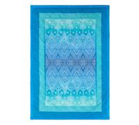 Bassetti Granfoulard Plaid Kerala B1 blu 135 x 190 cm, coperta in 100% cotone mercerizzato, morbida coperta leggera, copriletto decorativo, delicato sulla pelle, facile da pulire